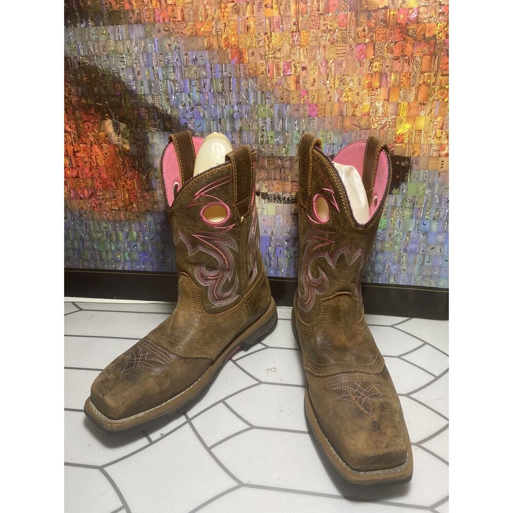 Red Wing Wm 7B Irish Setter Steel Toe Work Boots Pink Brown Leather 83208